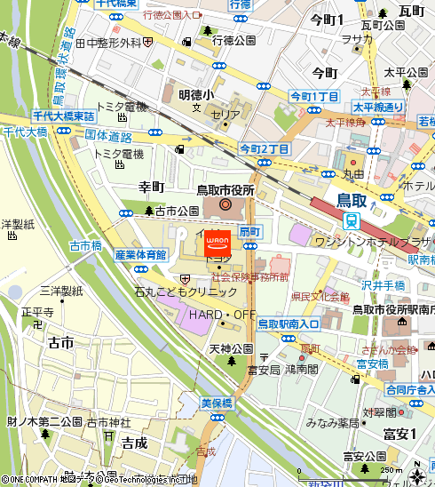 イオン鳥取店付近の地図